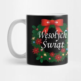 Pixxa Funny Christmas Gift Tee Poland Wesolych Swiat Polish X-Mas Kupa Bardak