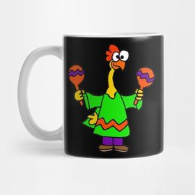 Pixxa Funny Rubber Chicken Shaking Maracas Kupa Bardak