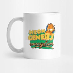Pixxa Garfield-Neon Genesis Evangelion Kupa Bardak