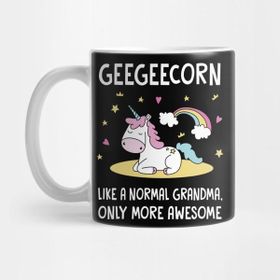 Pixxa Gee Gee Grandma Gift Gee Gee Unicorn Kupa Bardak