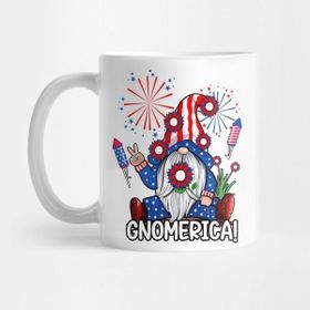 Pixxa Gnomes 4th Of July Gnomerica American Flag Kupa Bardak