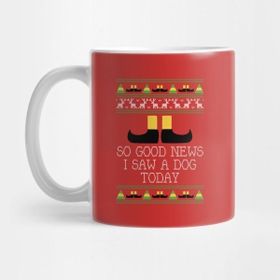 Pixxa Good News Elf Quote Christmas Knit Kupa Bardak