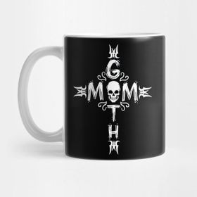 Pixxa Goth Mom Mother's Day Gothic Skull Bone Mama Gift Kupa Bardak