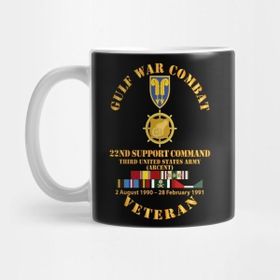 Pixxa Gulf War Combat Vet W 22ND Support Command - Branch W Svc Kupa Bardak