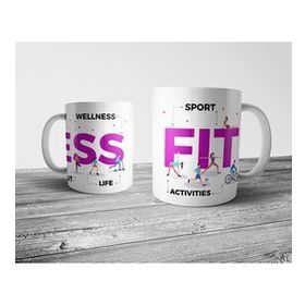 Pixxa Gym Spor Salonu Sağlıklı Yaşam Fitness Vücut Geliştirme Model 4 Kupa Bardak