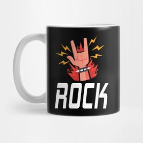 Pixxa Hand Horns Rock Band Prints For Men Women Kids Kupa Bardak