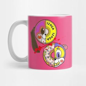 Pixxa Hazel Cha-Cha Donuts And Bullets Kupa Bardak