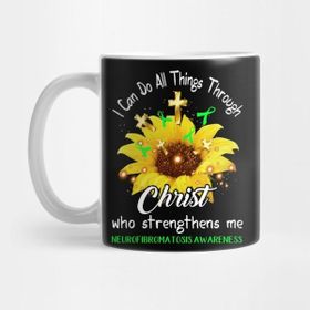 Pixxa I Can Do All Things Through Christ Neurofibromatosis Awareness Support Neurofibromatosis Warrior Gifts Kupa Bardak