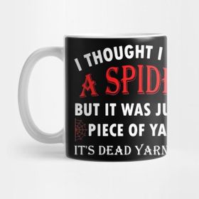 Pixxa I Thought I Saw A Spider But It Was Just A Piece Of Yarn Kupa Bardak