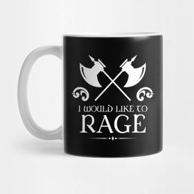 Pixxa I Would Like To Rage Barbarian Trpg Tabletop Rpg Gaming Addict Kupa Bardak