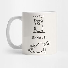 Pixxa Inhale Exhale Pig Kupa Bardak