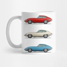 Pixxa Jaguar E Type Fixed Head Coupe Red White And Blue Kupa Bardak