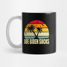 Pixxa Joe Biden Sucks Tee Offensive Political Vintage Distressed Kupa Bardak