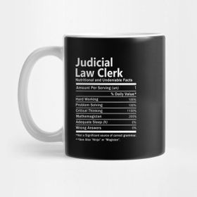 Pixxa Judicial Law Clerk T Shirt Nutrition Factors Gift Item Tee Kupa Bardak