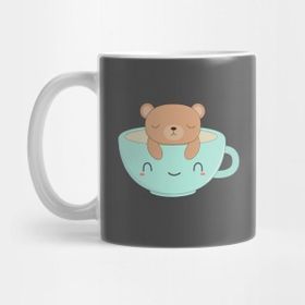 Pixxa Kawaii Coffee Bear T-Shirt Kupa Bardak