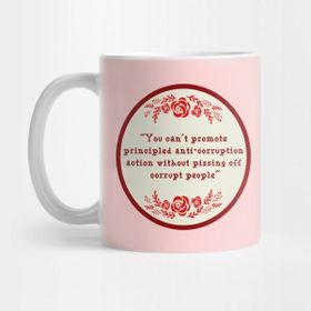 Pixxa Kent Corruption Quote Needle Point Kupa Bardak