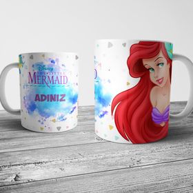 Pixxa Küçük Deniz Kızı / Little Mermaid Kişiye Özel Kupa Bardak
