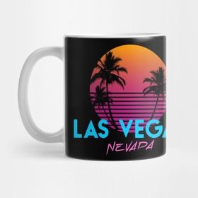 Pixxa Las Vegas Nevada 80's Retro Sunset Kupa Bardak