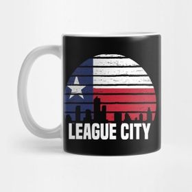 Pixxa League City Texas Tx Group Trip Silhouette Flag Kupa Bardak