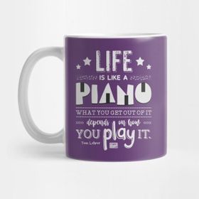 Pixxa Life Is Piano Inspirational Quotes Music Lover Kupa Bardak