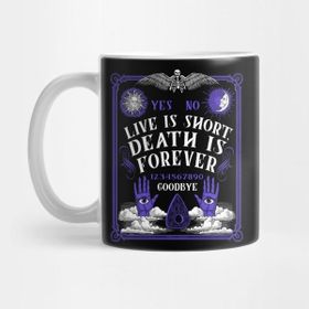 Pixxa Life Is Short Death Is Forever Ouija Magic Witch Occult Kupa Bardak