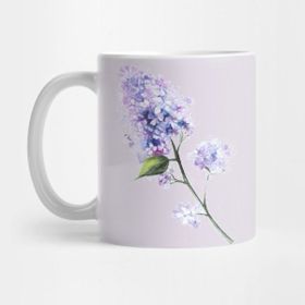 Pixxa Lilac Flower Twig Kupa Bardak