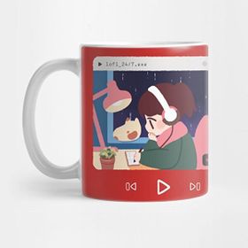 Pixxa Lofi Girl Kupa Bardak