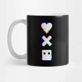 Pixxa Love Death Robots Inspired Digital Glitch Vertical Kupa Bardak