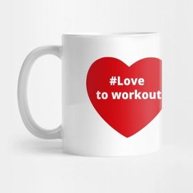 Pixxa Love To Workout Hashtag Heart Kupa Bardak