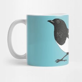 Pixxa Magpie Pen Drawing Kupa Bardak