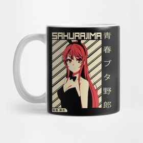 Pixxa Mai Sakurajima Rascal Does Not Dream Of Bunny Girl Sempai Anime Shirt Kupa Bardak