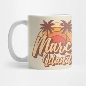 Pixxa Marco Island Florida Vintage Summer Vacation Design Kupa Bardak