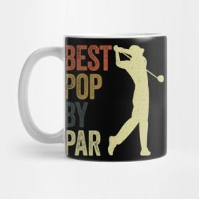 Pixxa Mens Funny Best Pop By Par Apparel, Golf Dad Father's Day Kupa Bardak