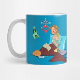 Pixxa Mermaid Study Kupa Bardak