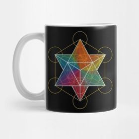 Pixxa Metatron's Cube Merkaba Kupa Bardak