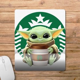 Pixxa Model - 1 Baby Yoda Starbucks Bilek Destekli Mouse Pad