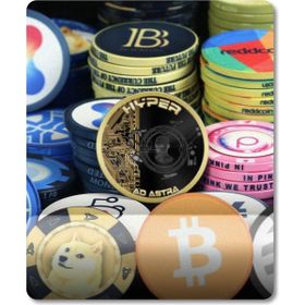 Pixxa Model - 1 Crypto Currency (Kripto Para) Logoları Bilek Destekli Mouse Pad