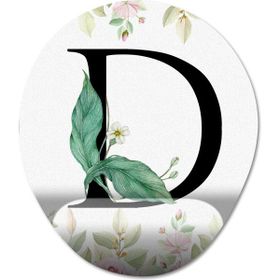 Pixxa Model - 1 D Harfi - Çiçekli Harf Bilek Destekli Mouse Pad