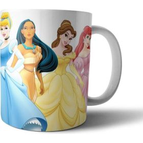 Pixxa Model 1 Disney Prensesleri Ariel Mulan Snow White Cindirella Kupa Bardak