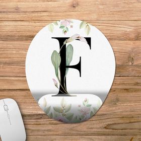 Pixxa Model 1 F Harfi-Çiçekli Harf Bilek Destekli Mouse Pad