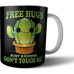 Pixxa Model 1 Free Hugs Dokunma Bana Kaktüs Kupa Bardak