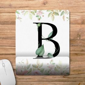 Pixxa Model 1 Harfi - Çiçekli Harf Bilek Destekli Mouse Pad