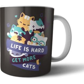 Pixxa Model 1 Hayat Zor Daha Çok Kedi Sahiplen Kupa Bardak