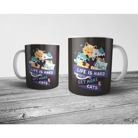 Pixxa Model 1 Hayat Zor Daha Çok Kedi Sahiplen Kupa Bardak