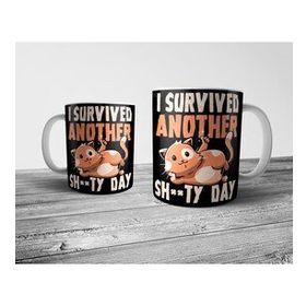 Pixxa Model 1 I Survived Another Day Kedi Kupa Bardak
