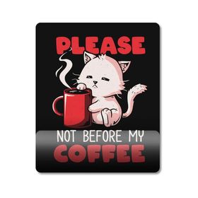 Pixxa Model 1 Kahve İçmeden Önce Olmaz Kedi Bilek Destekli Mouse Pad