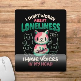 Pixxa Model 1 Kedi I Don't Worry About Loneliness Bilek Destekli Mouse Pad