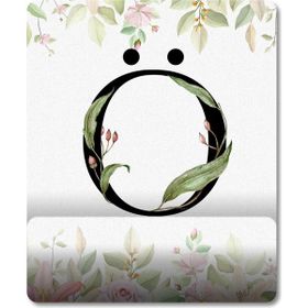 Pixxa Model 1 O Harfi - Çiçekli Harf Bilek Destekli Mouse Pad