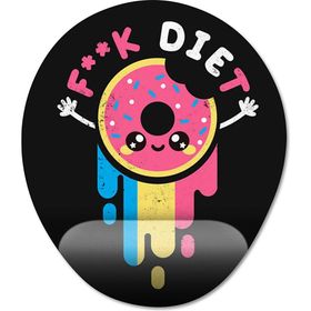 Pixxa Model 1 Oval Diyet Düşmanı-Lanet Diet Bilek Destekli Mouse Pad