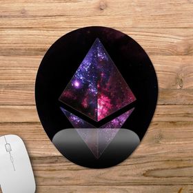 Pixxa Model -1 Oval Etherium Eteryum Crypto Currency Bilek Destekli Mouse Pad